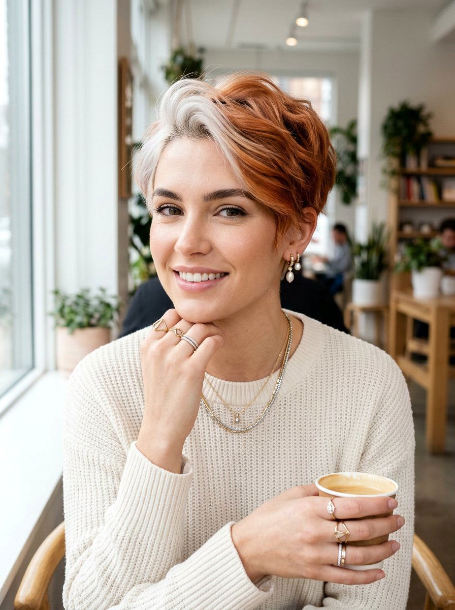 Platinum Copper Pixie - 20 copper pixie hair color ideas - 20 copper pixie hair color ideas