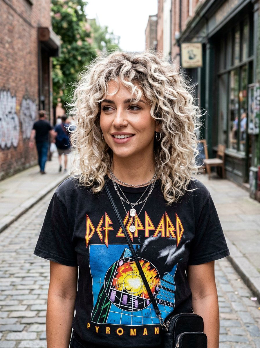 Platinum Dimensional Balayage Shaggy Curly Bob - 20 dimensional balayage for curly bob - 20 dimensional balayage for curly bob