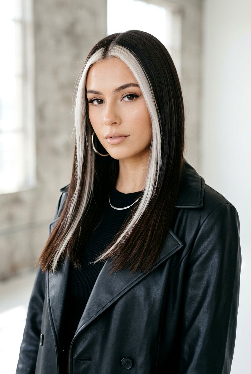 Platinum Face Framing Highlights on Dark Brown Hair - 20 brown hair with face framing highlights - 20 brown hair with face framing highlights