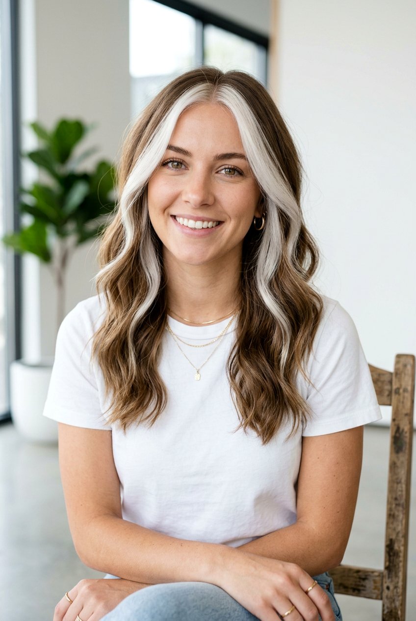 Platinum Face Framing Money Piece - 20 rooted platinum blonde for women over 50 - 20 rooted platinum blonde for women over 50