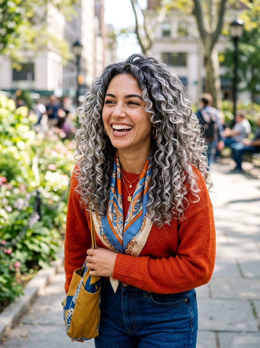 Platinum Gray Balayage Curly Hair - 20 platinum gray balayage - 20 platinum gray balayage