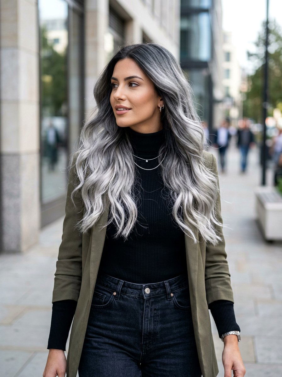 Platinum Gray Balayage Silver Blend - 20 platinum gray balayage - 20 platinum gray balayage
