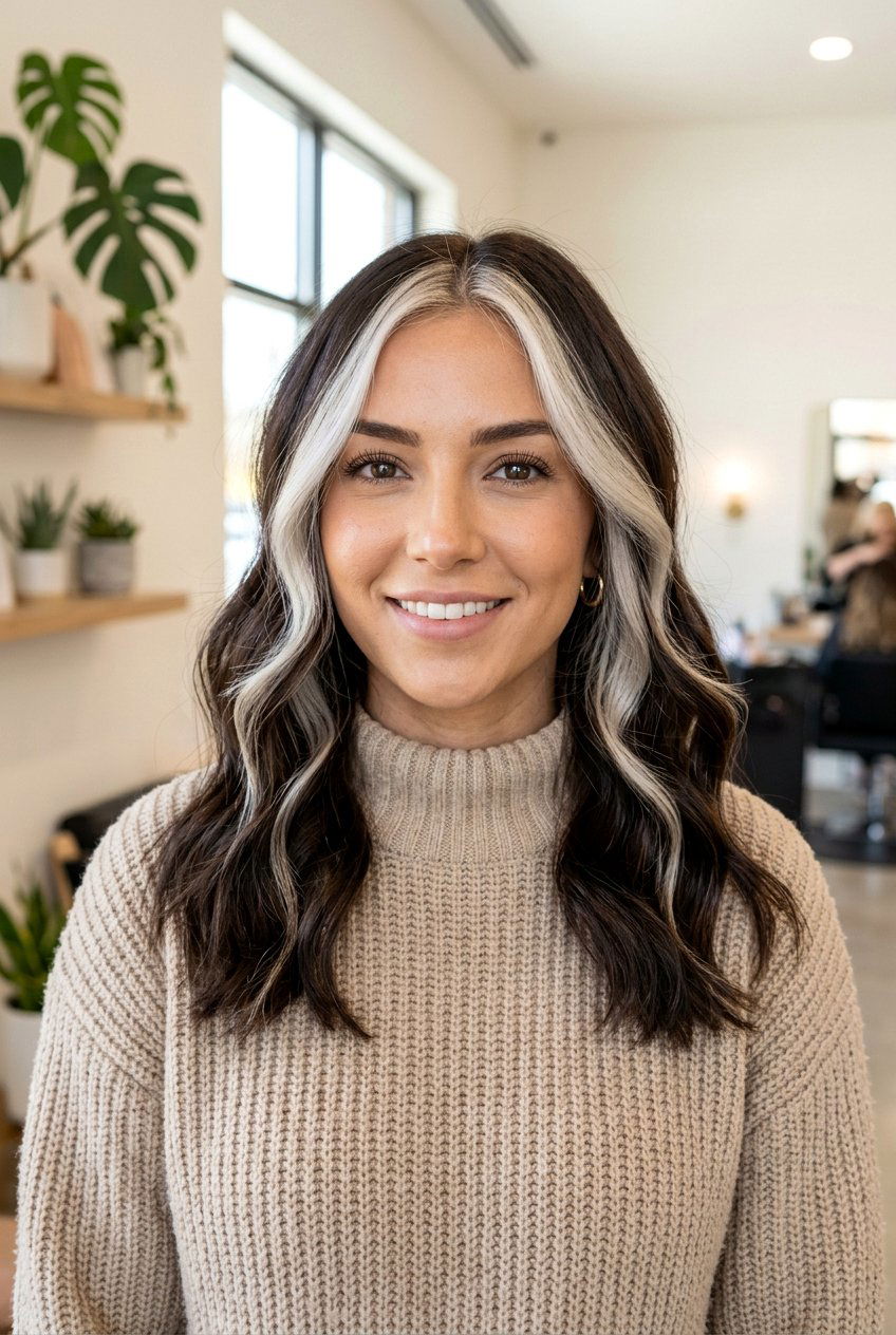 Platinum Money Piece Espresso Hair - 20 e girl money piece hair - 20 e girl money piece hair