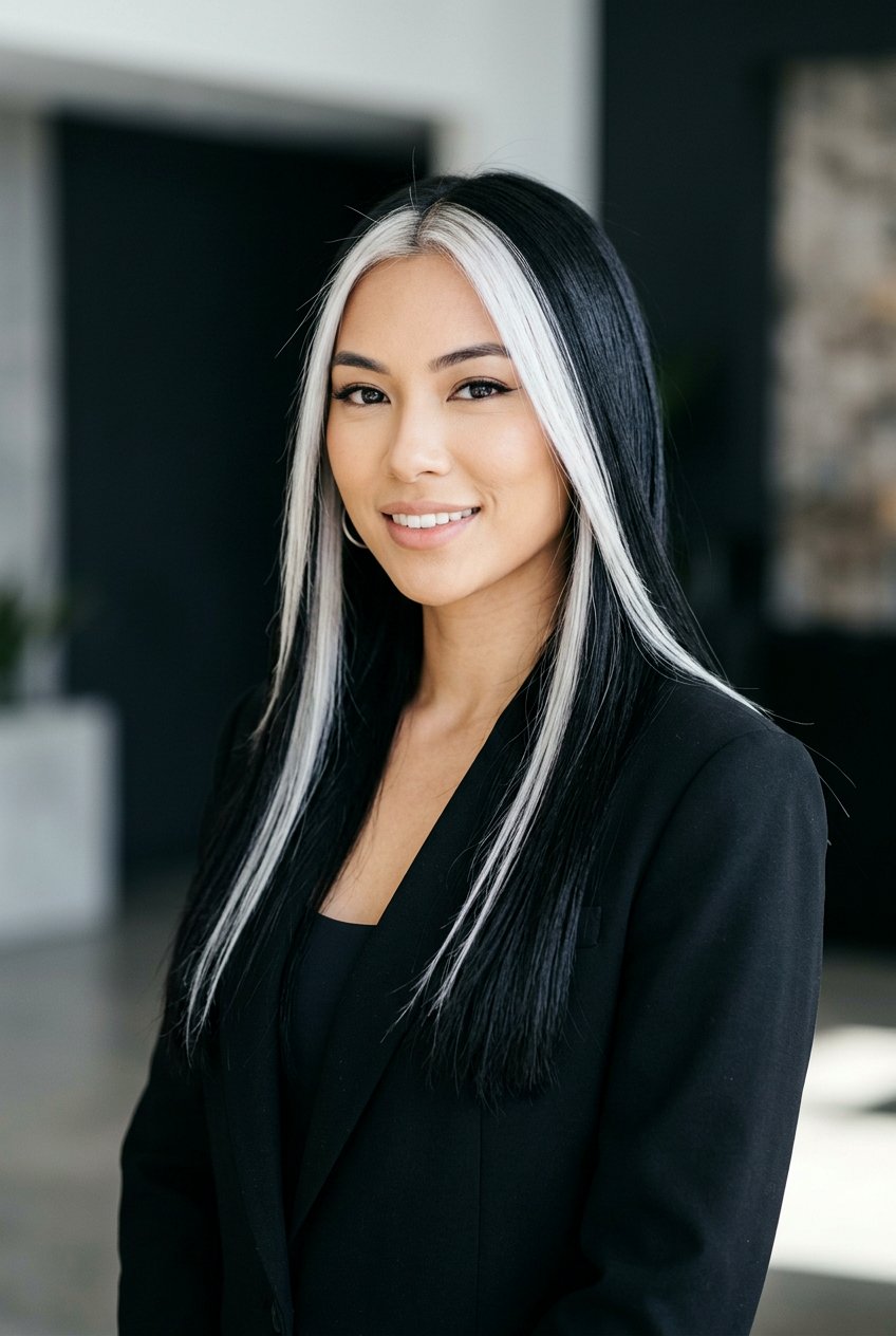 Platinum Money Piece On Black Hair - 20 chunky blonde front pieces - 20 chunky blonde front pieces