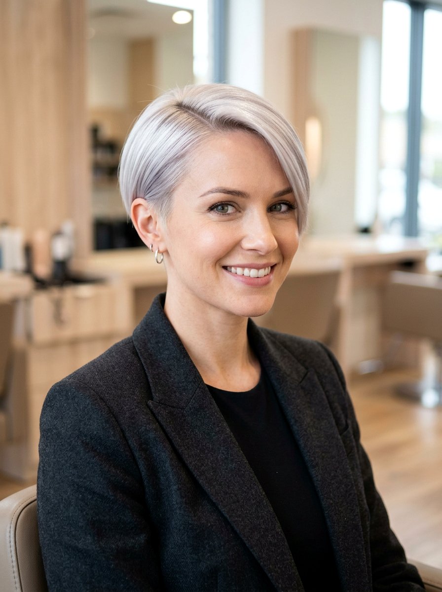 Platinum Sleek Pixie - 20 sleek pixie for older women - 20 sleek pixie for older women