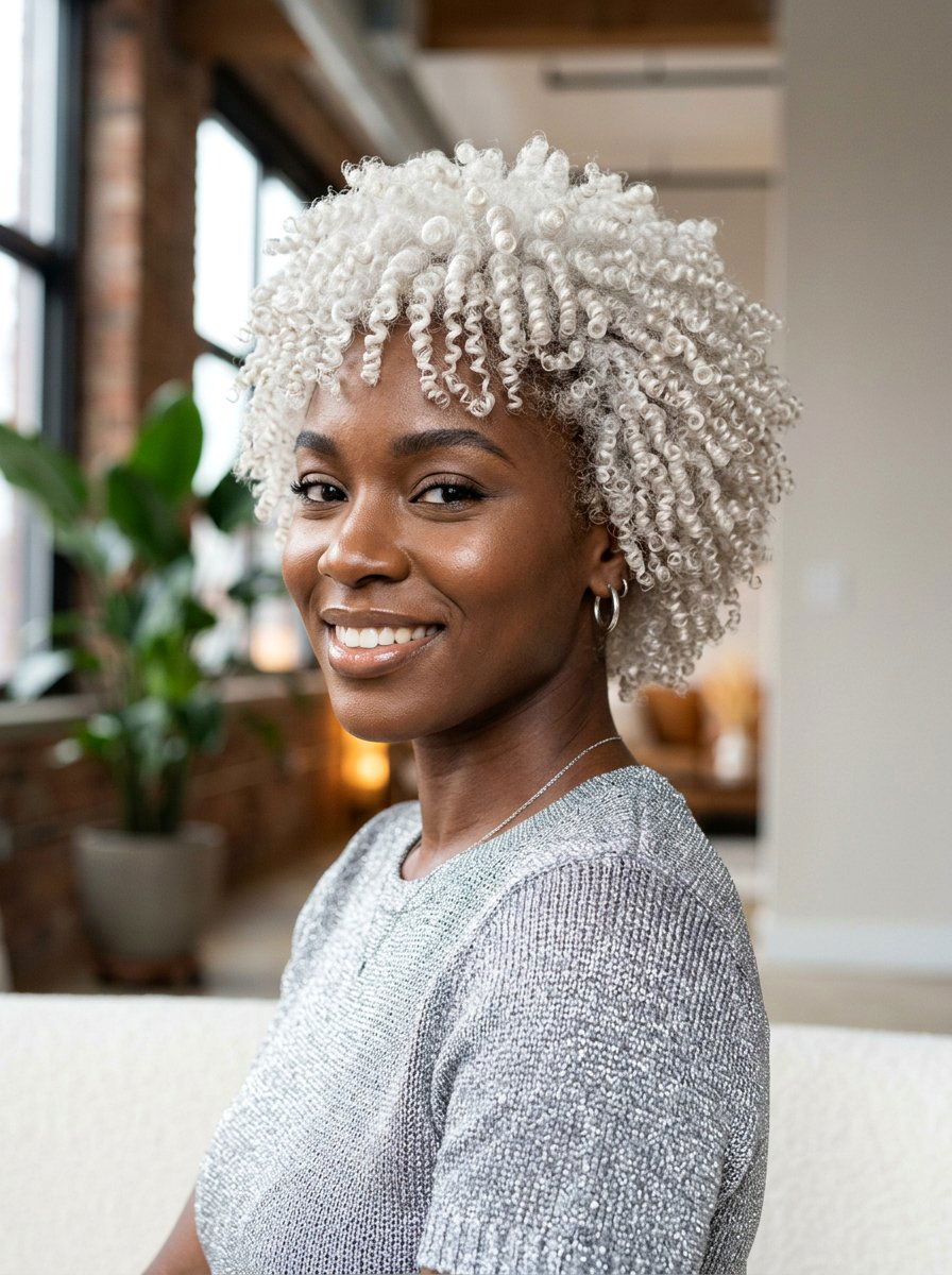 Platinum TWA Curls - 20 twa hairstyles with curls - 20 twa hairstyles with curls