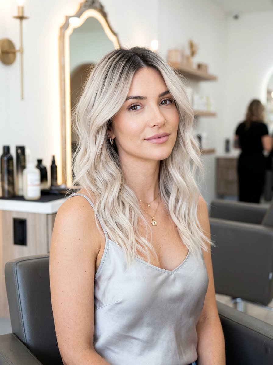 Platinum Vanilla Blonde With Shadow Root - 20 vanilla blonde with shadow root - 20 vanilla blonde with shadow root