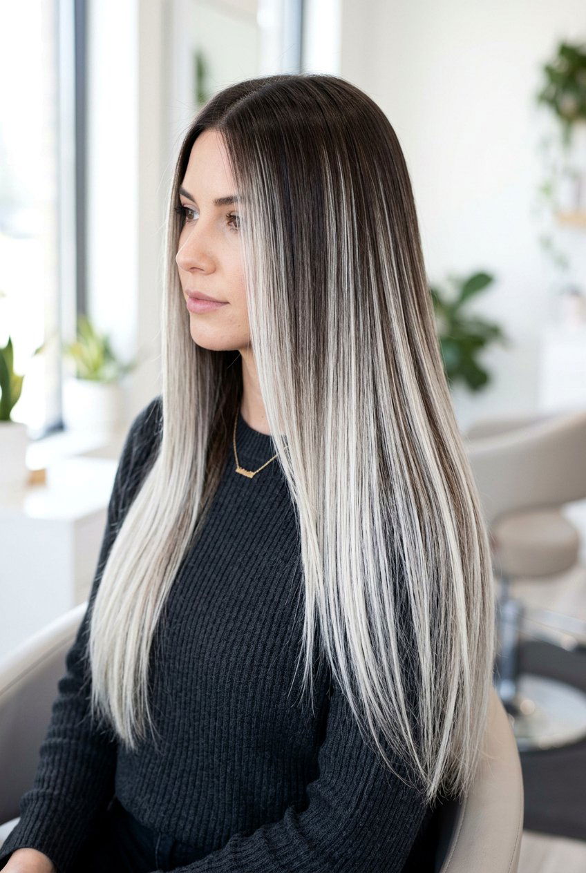 Platinum blonde balayage on dark brown hair - 20 blonde balayage on brown hair - 20 blonde balayage on brown hair