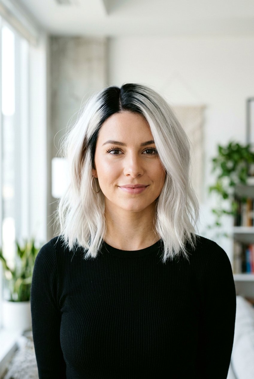 Platinum blonde dark roots - 20 dark roots blonde hair - 20 dark roots blonde hair