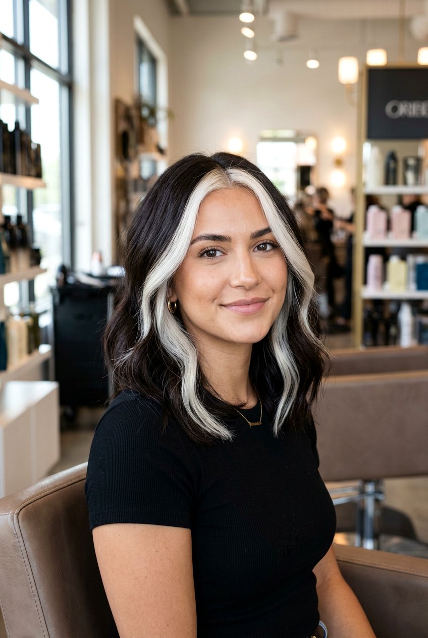 Platinum blonde money piece dark hair - 20 blonde money piece on brown hair - 20 blonde money piece on brown hair