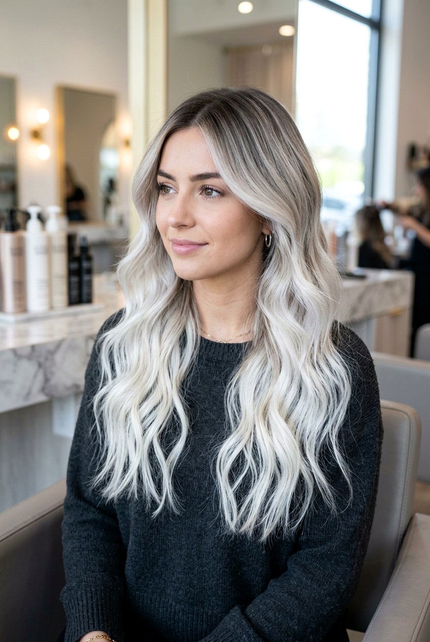 Platinum blonde ombre - 20 ombre hair color ideas - 20 ombre hair color ideas