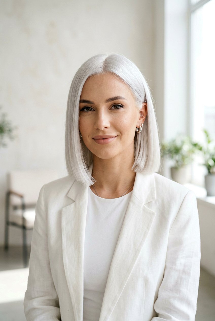 Platinum blunt bob - 20 blunt bob for thick straight hair - 20 blunt bob for thick straight hair