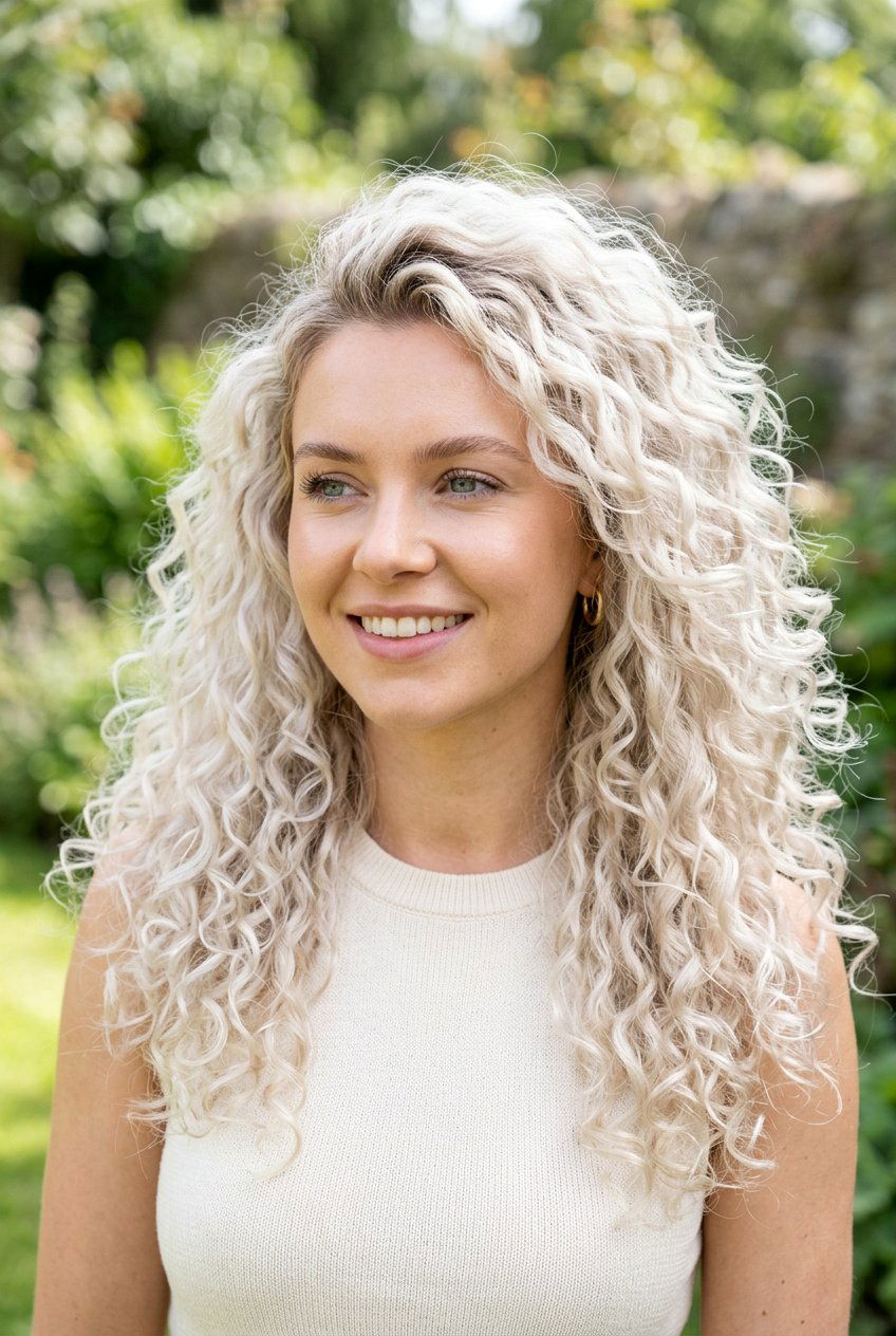 Platinum curly hair - 20 hair color ideas for curly hair - 20 hair color ideas for curly hair