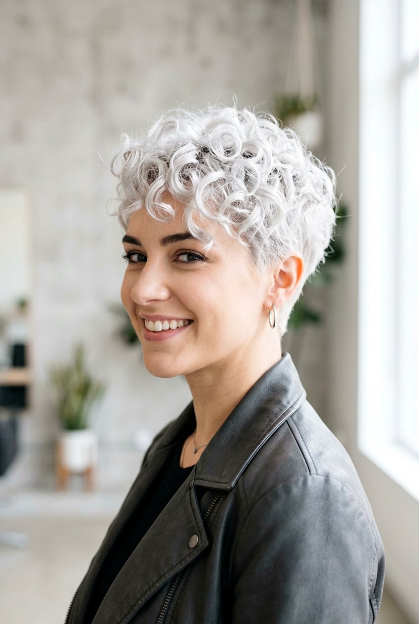 Platinum curly pixie cut - 20 curly pixie haircut - 20 curly pixie haircut