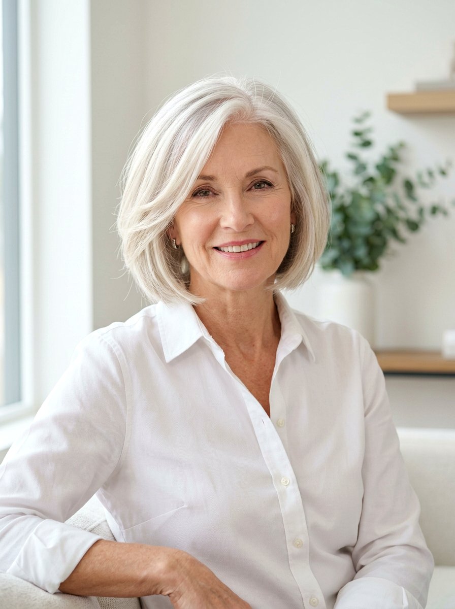 Platinum pearl gray highlights for white hair - 20 pearl gray highlights for mature hair - 20 pearl gray highlights for mature hair