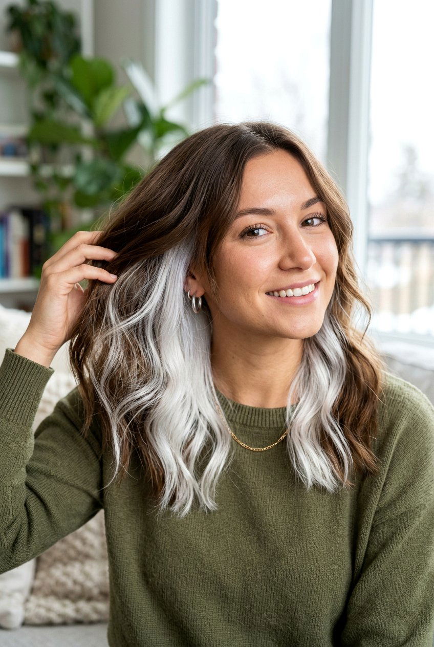 Platinum underlayer brown hair - 20 underlayer hair color ideas - 20 underlayer hair color ideas