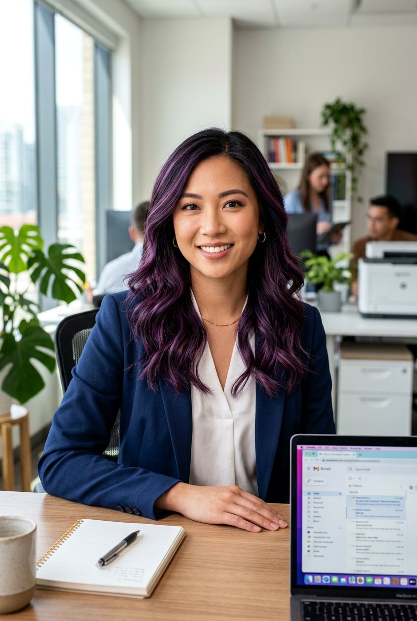 Plum Balayage For Medium Length Hair - 20 plum balayage for black hair women - 20 plum balayage for black hair women