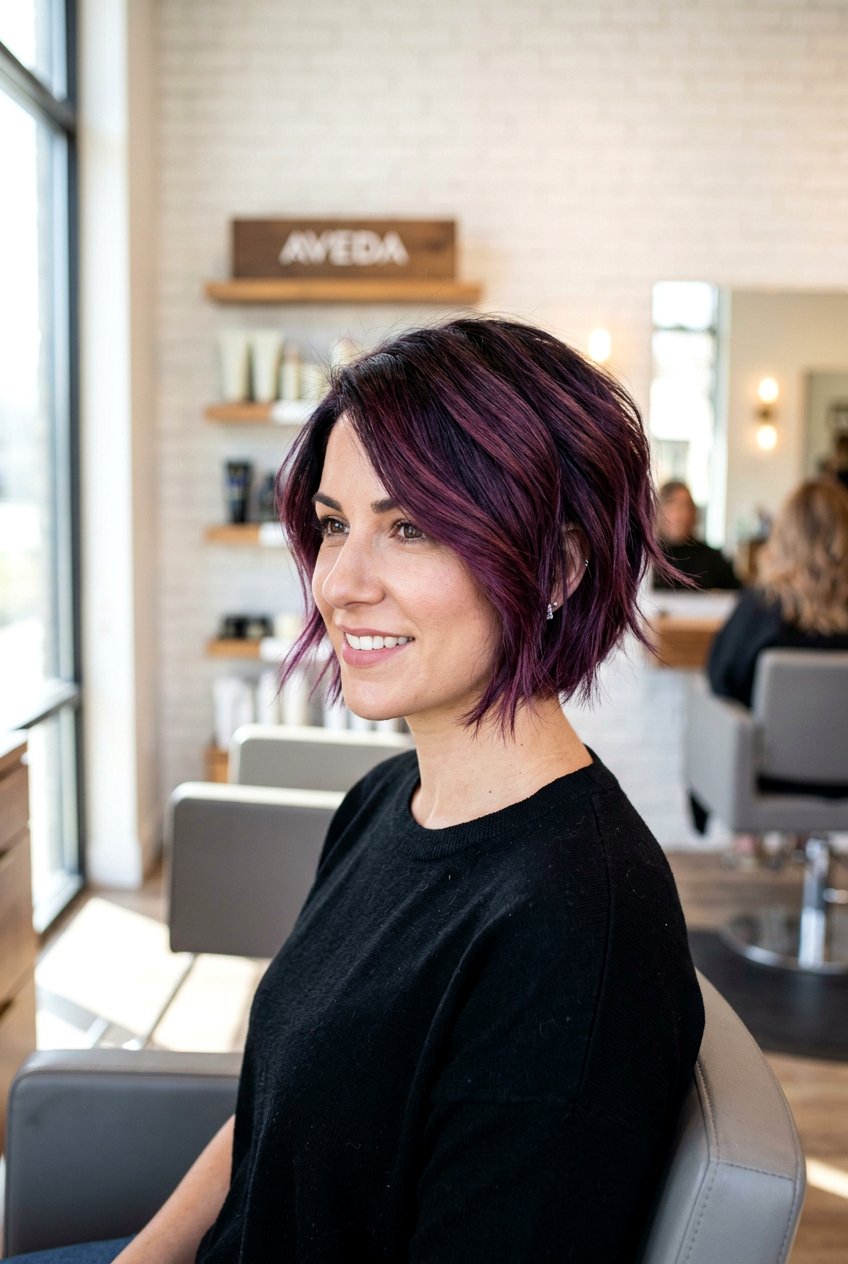 Plum Balayage On Short Hair - 20 plum balayage on black hair - 20 plum balayage on black hair