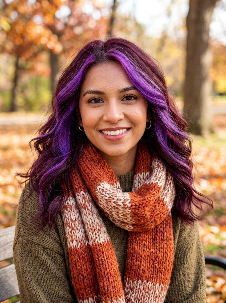 Plum Burgundy Face Framing Highlights - 20 plum burgundy highlights on dark hair - 20 plum burgundy highlights on dark hair