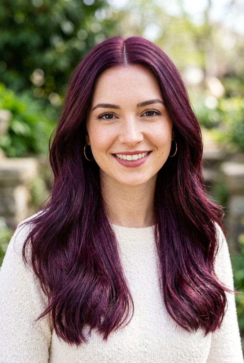 Plum Burgundy Hair - 20 burgundy hair color ideas - 20 burgundy hair color ideas