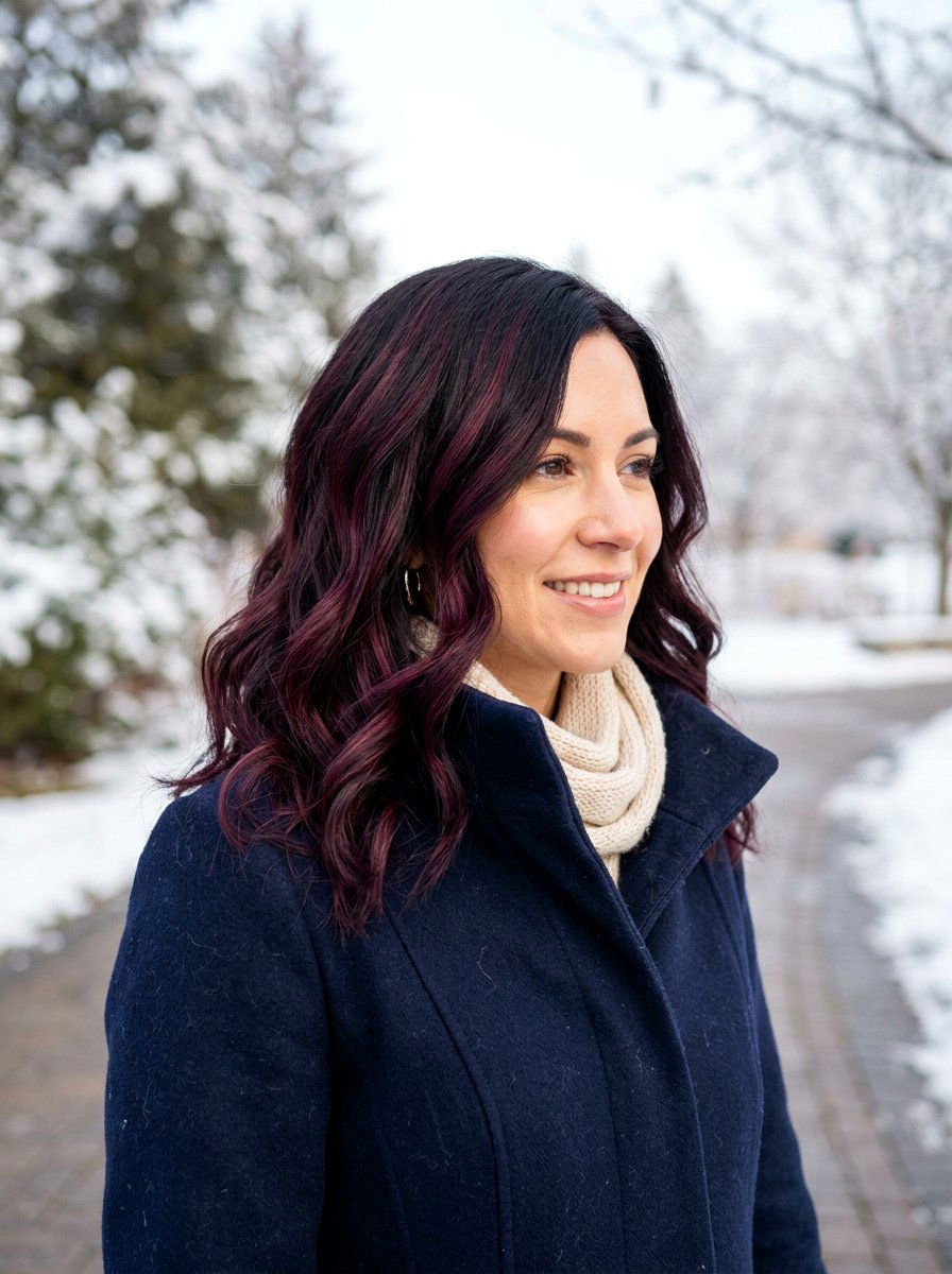 Plum Burgundy Lowlights On Dark Hair - 20 plum burgundy highlights on dark hair - 20 plum burgundy highlights on dark hair