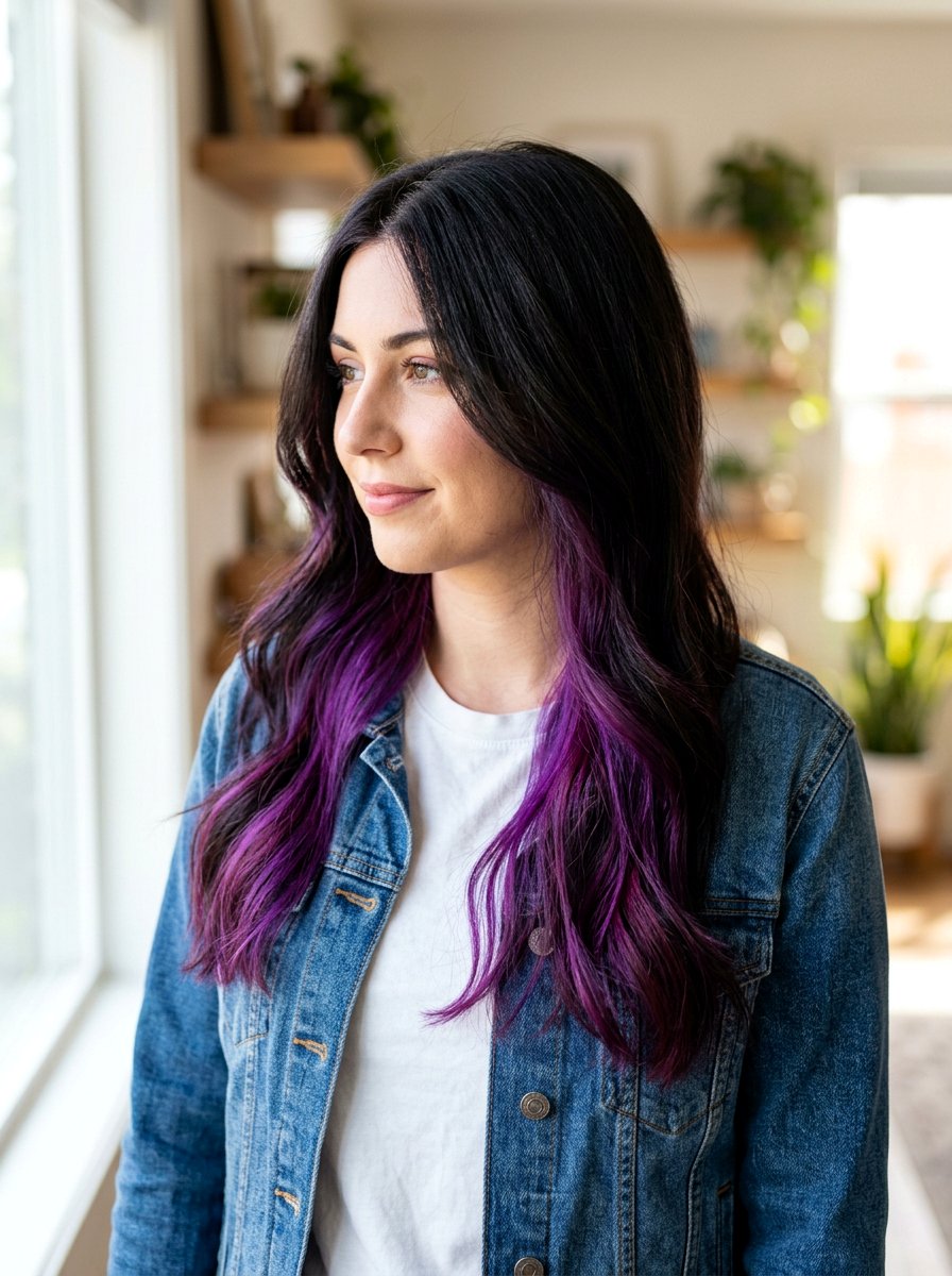 Plum Burgundy Underlights On Dark Hair - 20 plum burgundy highlights on dark hair - 20 plum burgundy highlights on dark hair