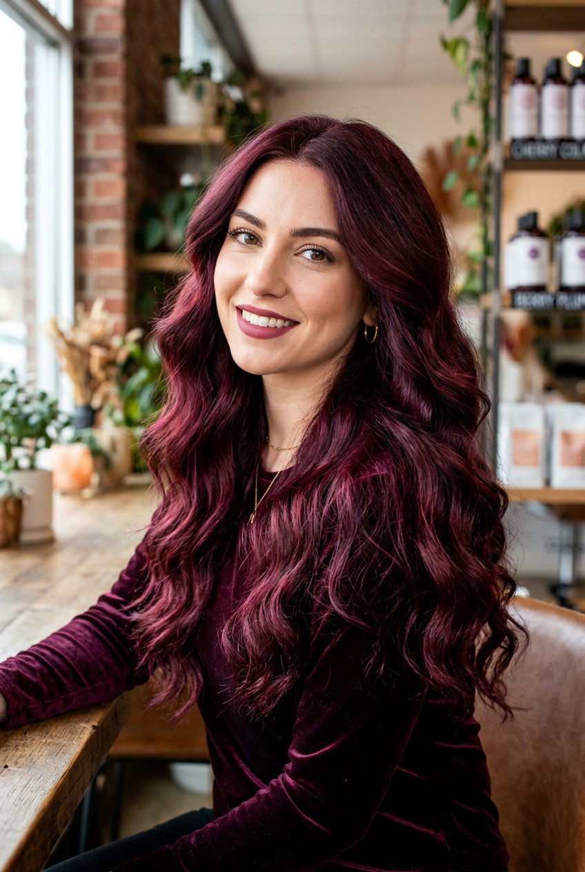 Plum Cherry Cola - 20 cherry cola hair color for brunettes - 20 cherry cola hair color for brunettes