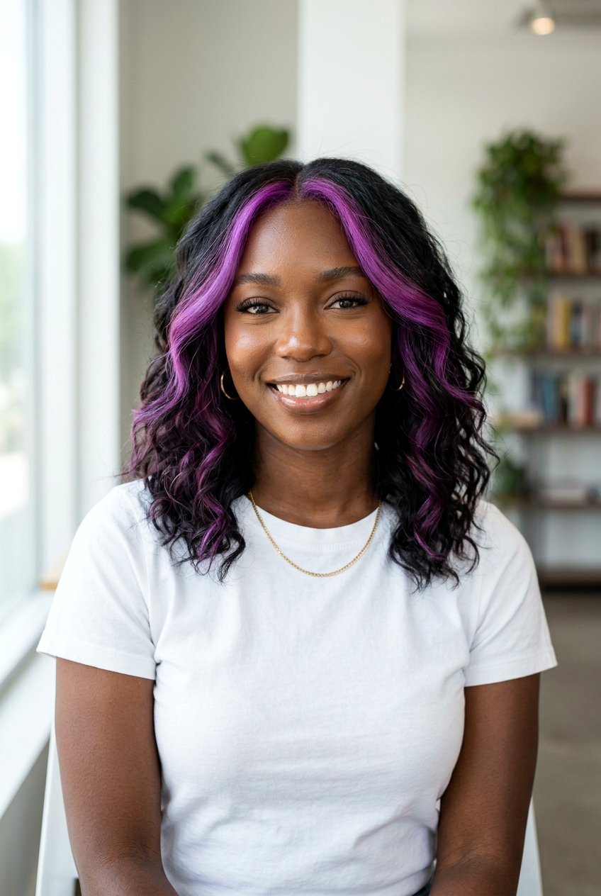 20 Stunning Plum Balayage Ideas Perfect for Black Hair Women