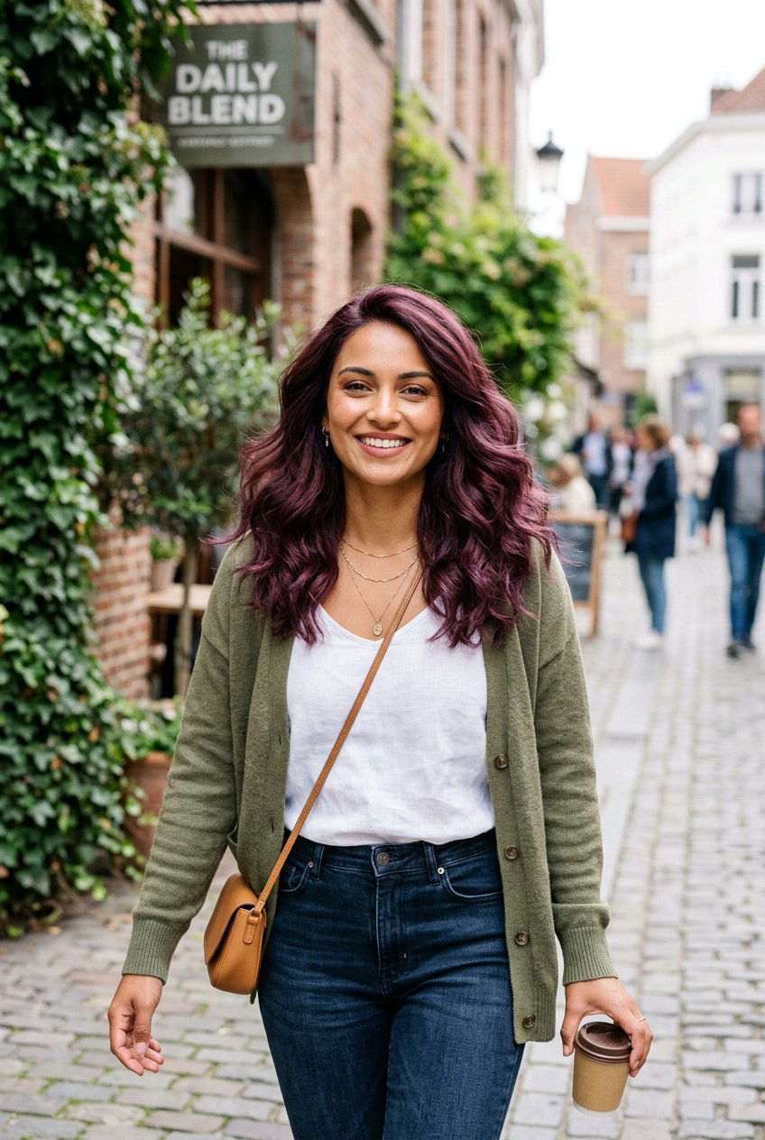 Plum Hair Color for Olive Skin - 20 hair color ideas for olive skin - 20 hair color ideas for olive skin