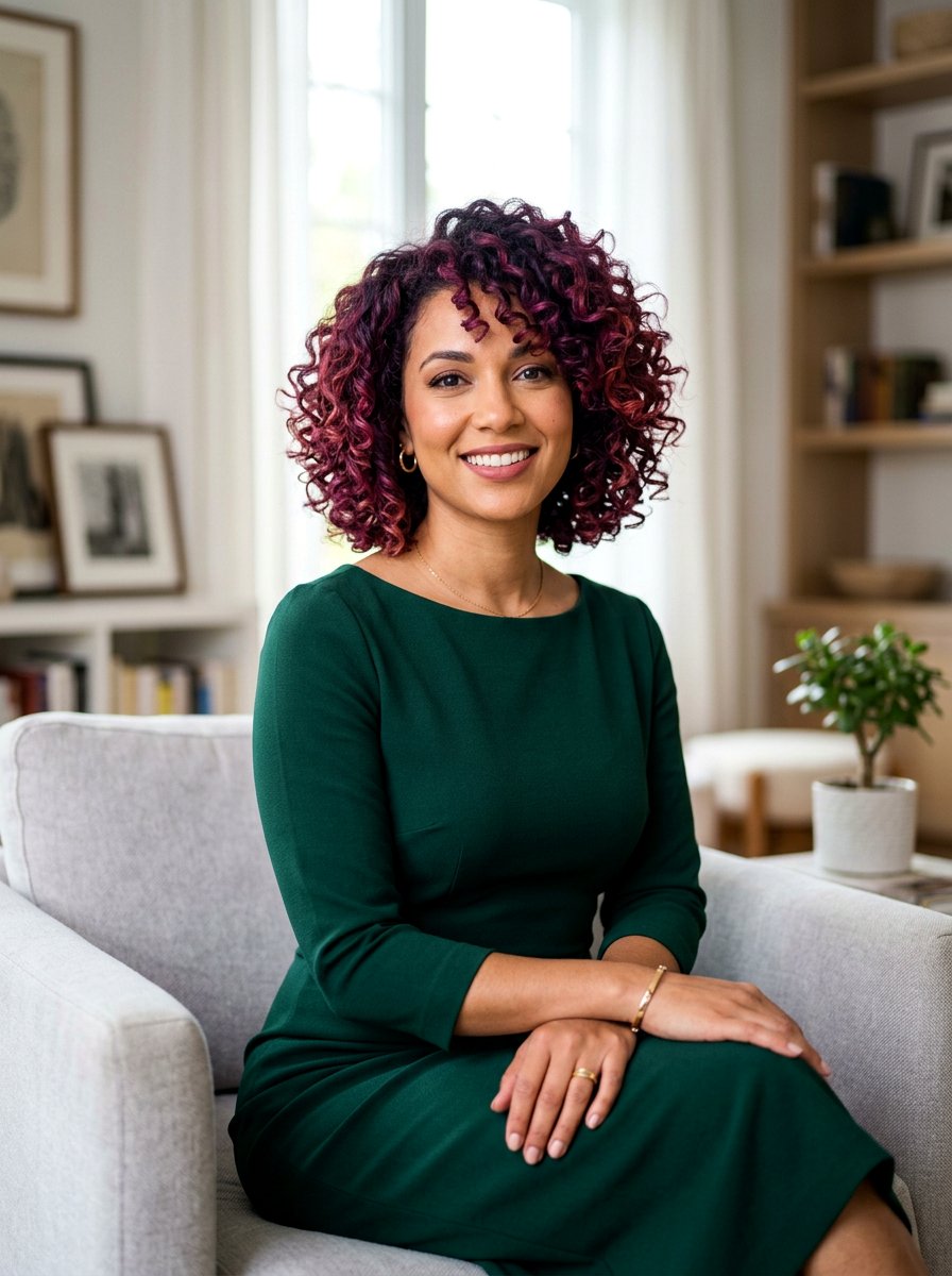 20 Head-Turning Red Curly Bob Color Ideas for a Bold Look