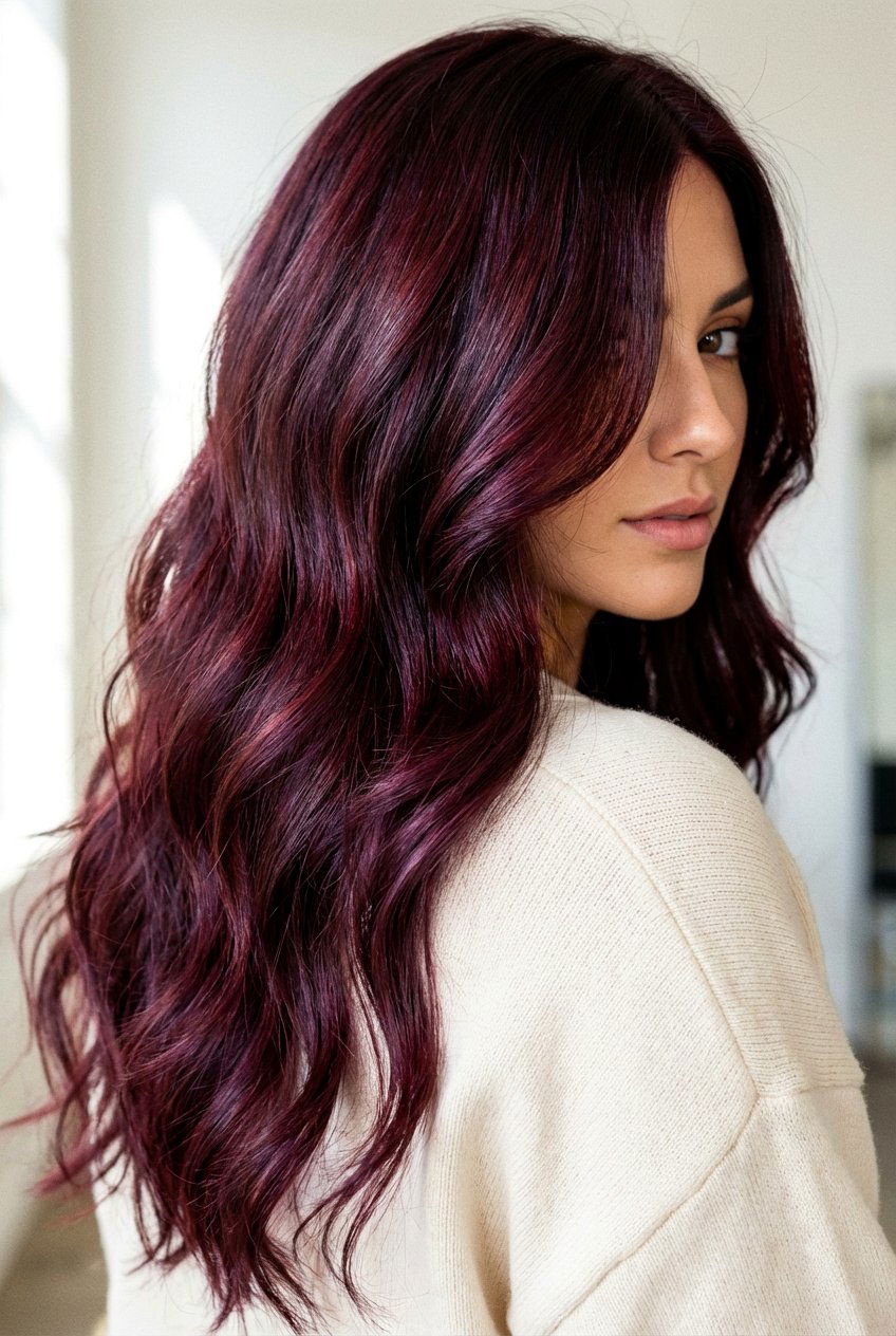 Plum Red Hair - 20 red hair color for dark hair - 20 red hair color for dark hair