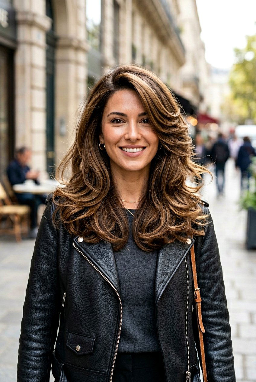 Polished Butterfly Haircut With Side Part - 20 polished butterfly haircut for long hair - 20 polished butterfly haircut for long hair