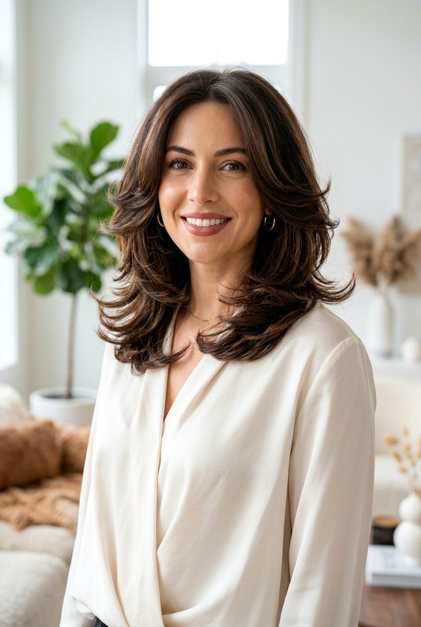 Polished Butterfly Lob - 20 90s flip haircut for medium hair - 20 90s flip haircut for medium hair