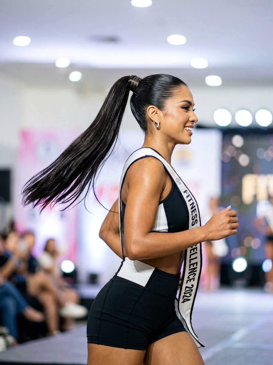 Polished Fitness Pageant Ponytail - 20 pageant ponytail hairstyles - 20 pageant ponytail hairstyles