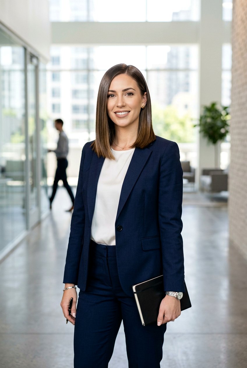 Polished Glass Lob - 20 shoulder length haircut for moms - 20 shoulder length haircut for moms