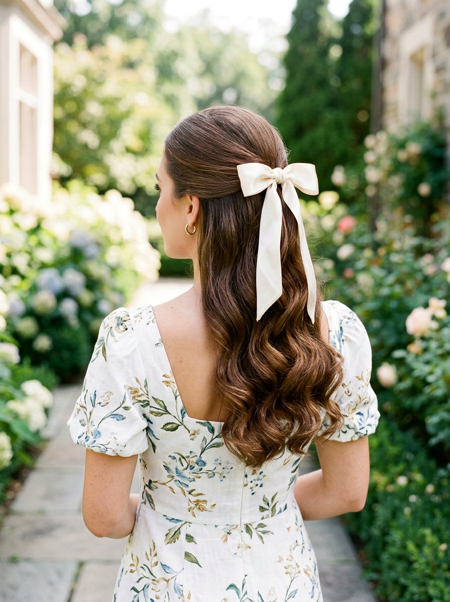 Polished Half Up Waves - 20 old money waves hairstyle - 20 old money waves hairstyle