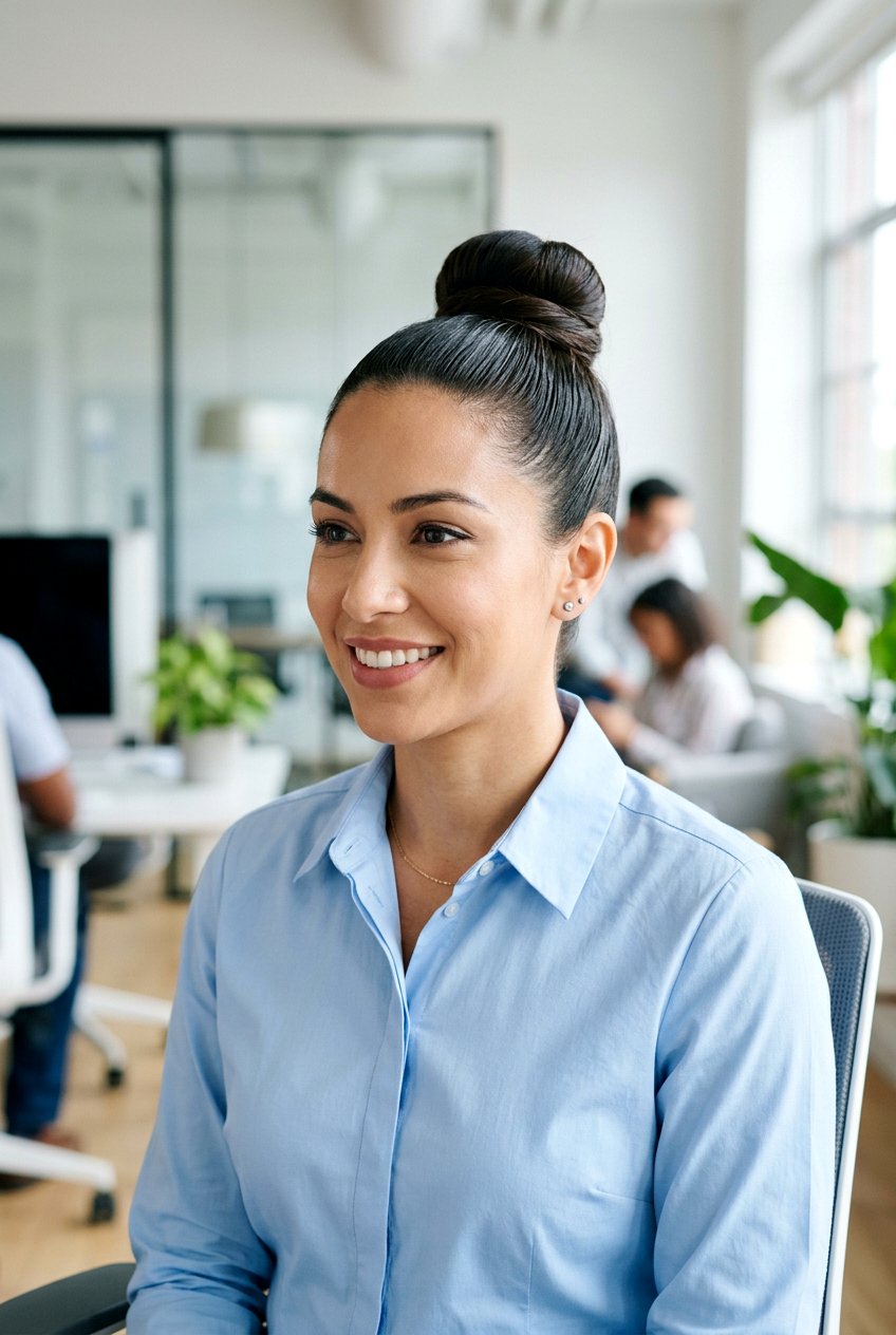 Polished High Bun - 20 minimalist work bun for women - 20 minimalist work bun for women