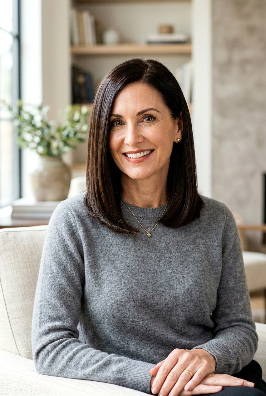 Polished Long Bob - 20 business casual bob for mature women - 20 business casual bob for mature women