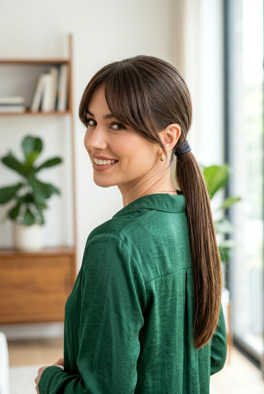 Polished Ponytail With Bangs - 20 polished old money ponytail - 20 polished old money ponytail