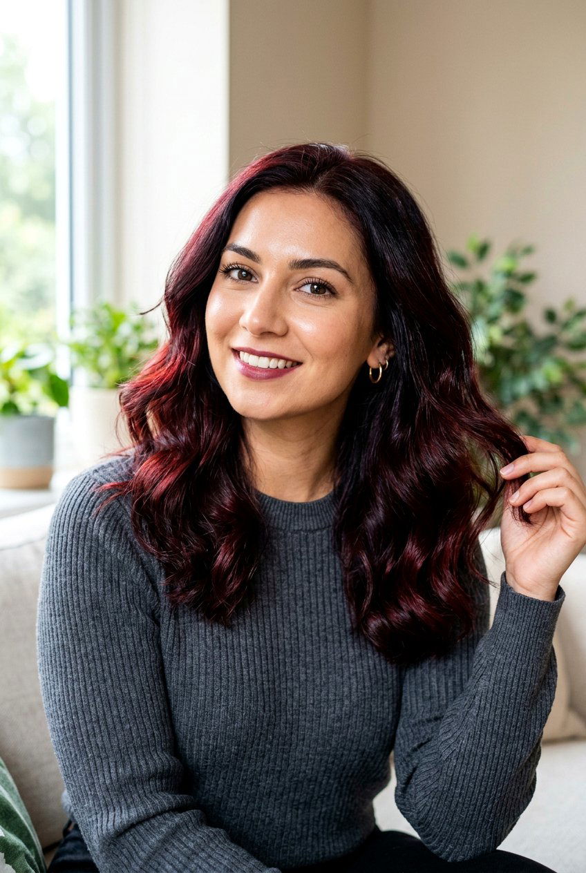 Pomegranate Red Tint - 20 red hair color for dark hair - 20 red hair color for dark hair