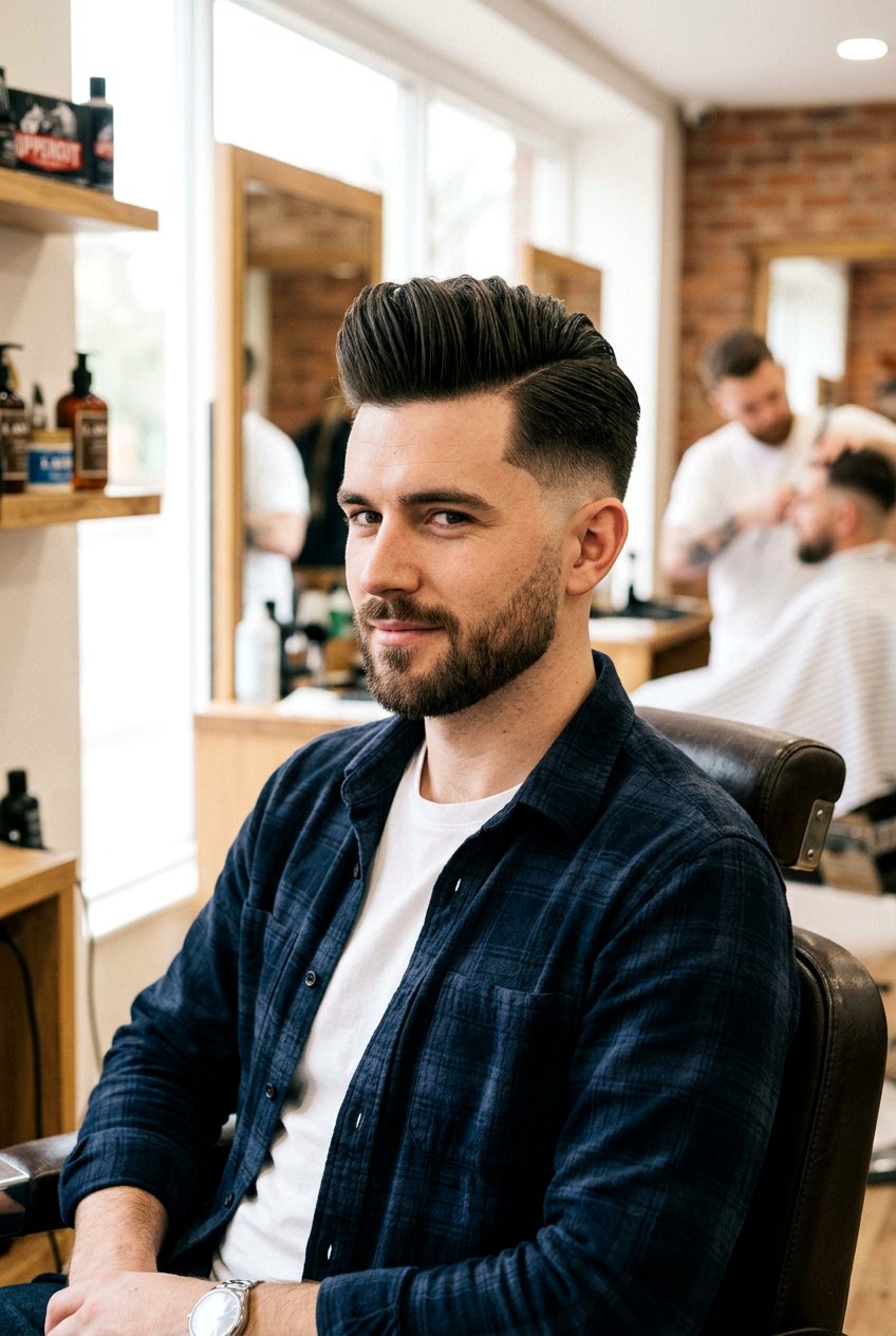 Pompadour Comb Over - 20 comb over fade haircut - 20 comb over fade haircut