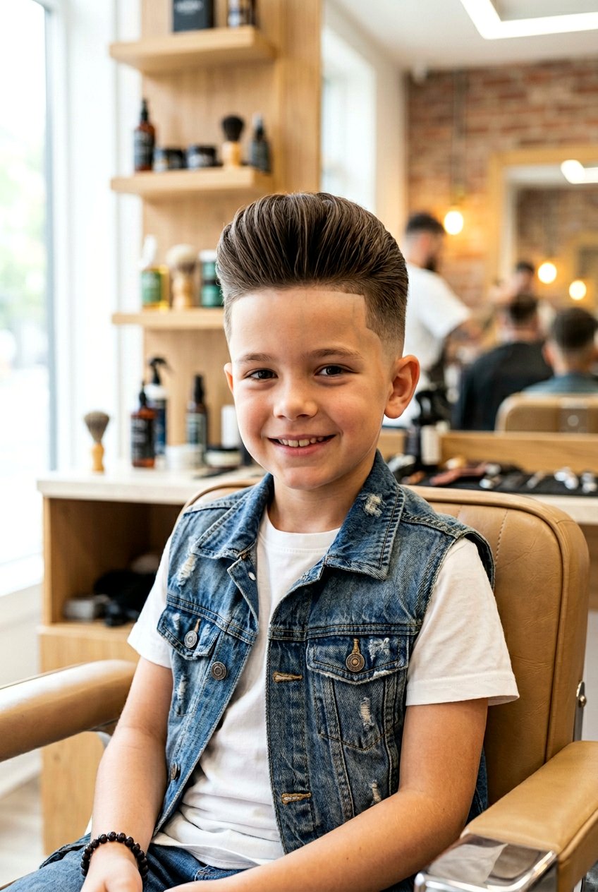 Pompadour Fade - 20 boys haircut for thick straight hair - 20 boys haircut for thick straight hair