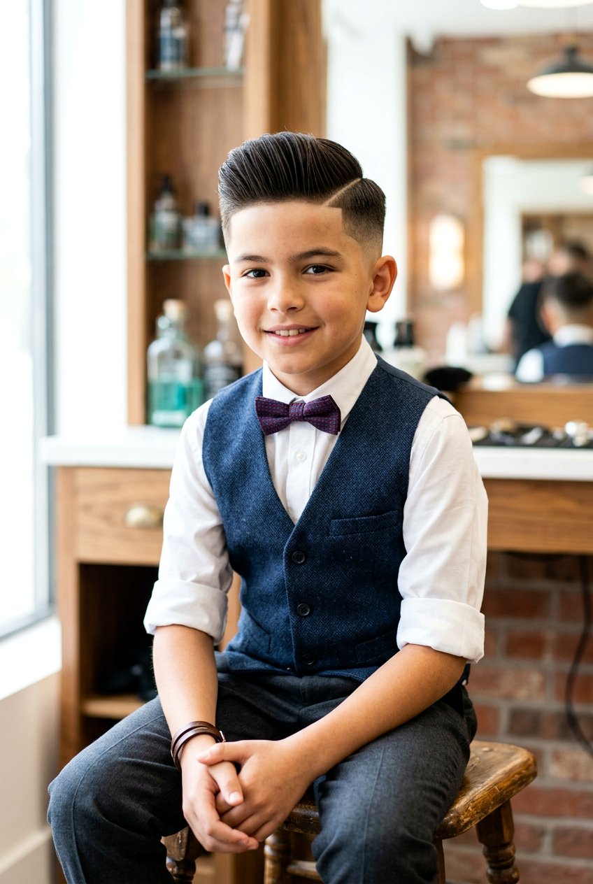 Pompadour Fade for Boys - 20 picture day haircut for boys - 20 picture day haircut for boys