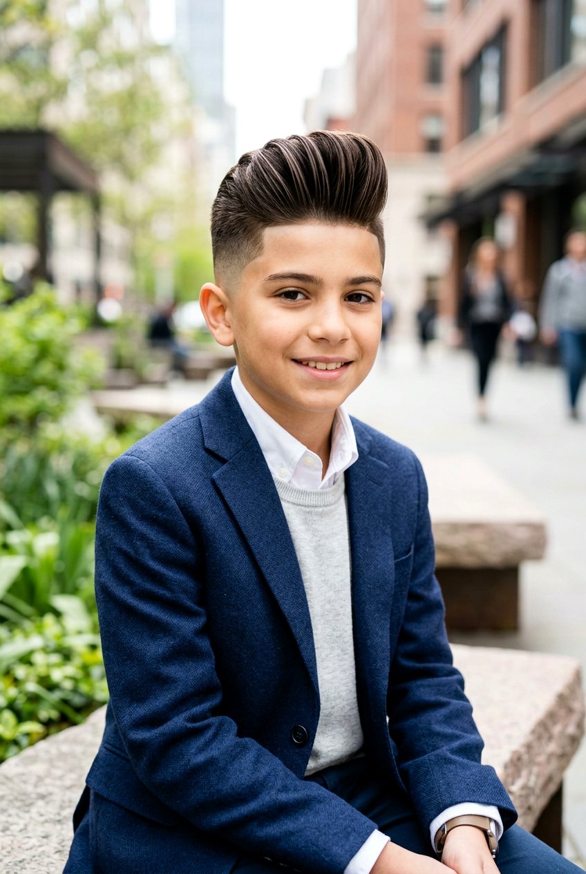 Pompadour Fade - 20 boys haircut for cowlick - 20 boys haircut for cowlick