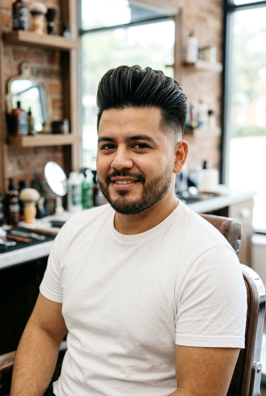 Pompadour Men Haircut Round Face - 20 men haircut ideas for round face - 20 men haircut ideas for round face