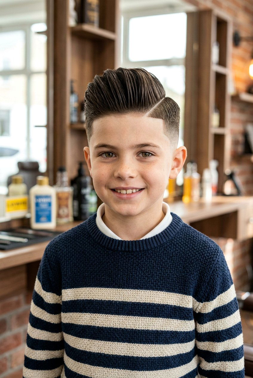 Pompadour Slick Side Part - 20 boys haircut with slick side part - 20 boys haircut with slick side part