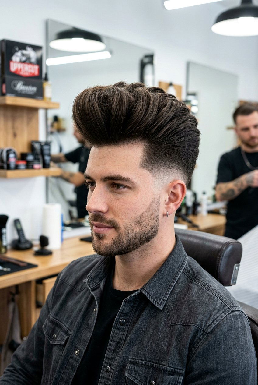 Pompadour Undercut - 20 undercut haircut for men - 20 undercut haircut for men