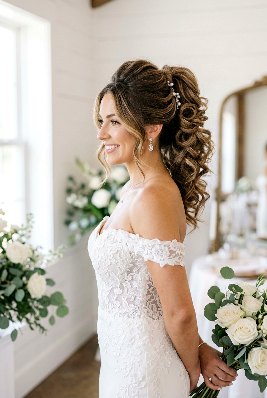 Ponytail Bridal Updo With Volume - 20 voluminous bridal ponytail - 20 voluminous bridal ponytail