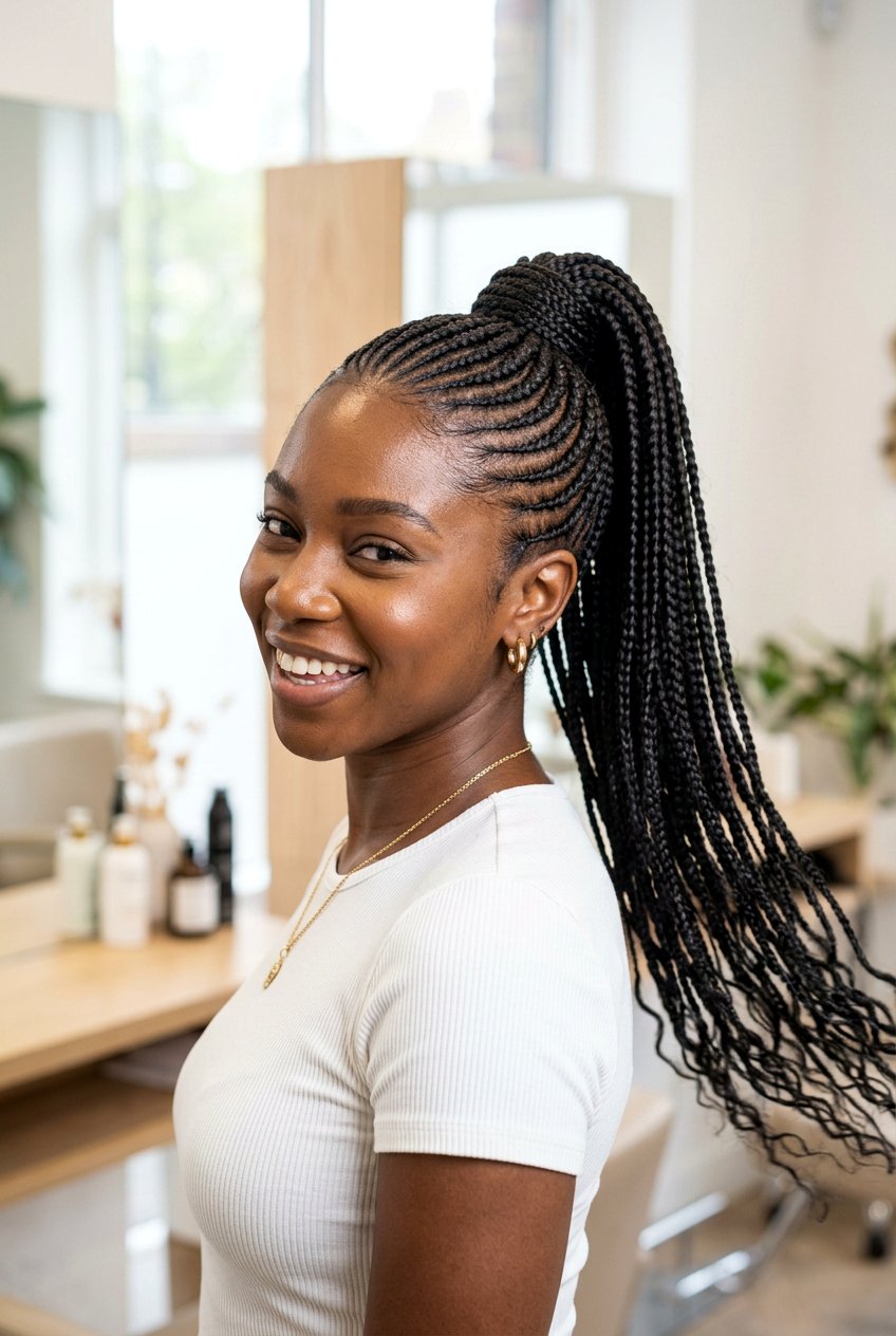 Ponytail Cornrows - 20 cornrow hairstyles for black women - 20 cornrow hairstyles for black women