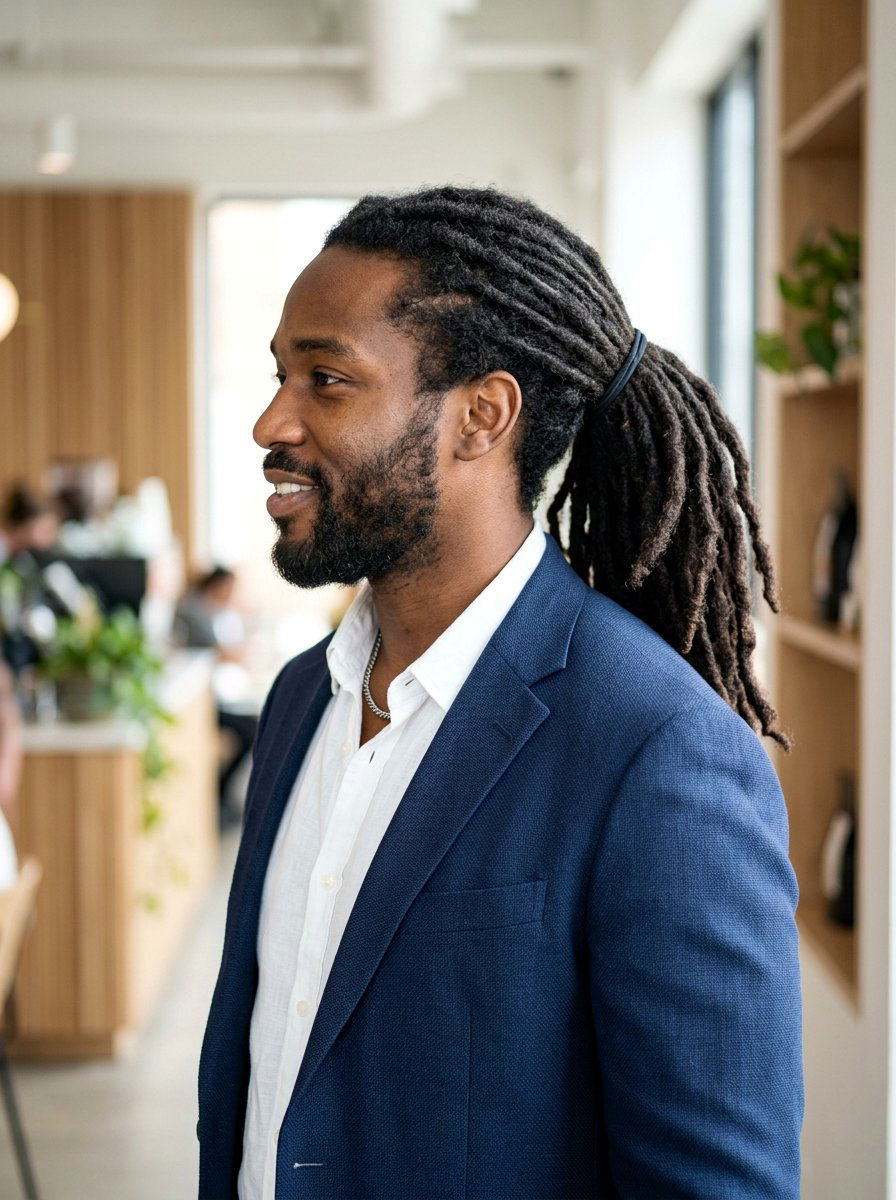 Ponytail Semi Freeform Dreads - 20 semi freeform dreads styles men - 20 semi freeform dreads styles men